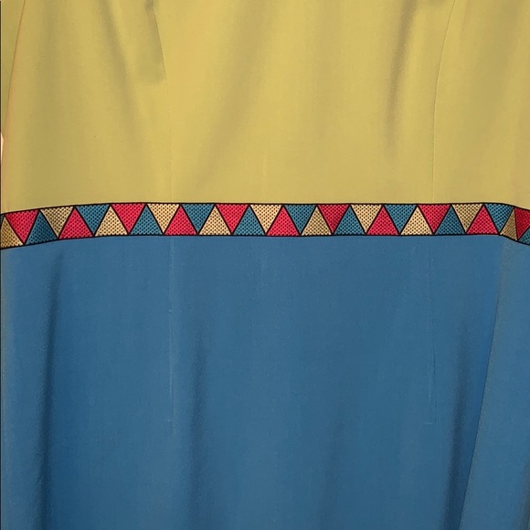 NWT Nine West neon dress with geometric accent - Picture 3 of 7